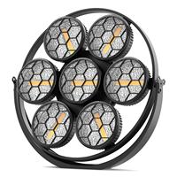 Projecteurs PAR 7x50W avec effet stroboscopique DMX pour mariage, concert, spectacle théâtral, lumières de scène rétro LED COB 350W de forme ronde