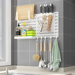 Kualitas tinggi papan pasak Nordic Tampilan berdiri dapur Bar kamar tidur ruang tamu dekoratif terpasang dinding rak Pegboard kit