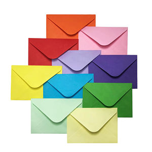 4 X 2.7 인치 기프트 카드 봉투 100개 미니/작은 봉투 아트 페이퍼 친환경 맞춤 색상 비즈니스 대량 노트 카드 - Product Image 1