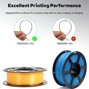 الحرير المزدوج اللون وpla Filament وpla طابعة ثلاثية الأبعاد ثنائية اللون خيوط 1 (2.2 رطل) عالية السرعة خيوط حريرية متعددة الألوان - Product Image 6