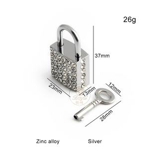 हीरों वर्ग लॉक क्लैप सजावटी मिश्र धातु हार्डवेयर के साथ 37 मिमी सेट हैंडबैग बैग कुंजी कुंजी कीहोल सहायक उपकरण - Product Image 2