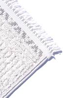 Tapis moderne Levini gris géométrique en microfibre de coton tissé, adapté aux animaux de compagnie, écologique, 8 mm, lavable, résistant aux taches, pour la maison