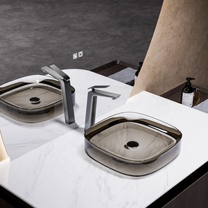 Rubinetto per lavabo da <span class=keywords><strong>bagno</strong></span> quadrato bianco in rame massiccio, stile nordico di lusso leggero, finitura bronzo spazzolato, per acqua calda e fredda - Product Image 5