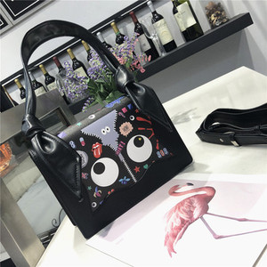 China Wholesale Famous Tote Bags, New ArrivalsCartoon <strong>Big</strong> Eyes Theme <strong>Handbags</strong> for Women - Product Image 4