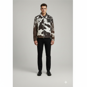 Chaqueta de motorista de piel de vaca auténtica para hombre, chaqueta de motociclista de ajuste Regular de Color marrón, chaquetas de cuero a prueba de viento para invierno Unisex para hombre - Product Image 1