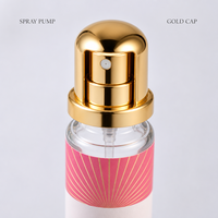 Flacon vaporisateur de parfum vide personnalisé 35 ml rechargeable, atomiseur à fine brume, étiquette florale rose et blanche, vente en gros en vrac