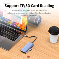 FEIXUAN Personalizar USB C Hub 11 en 1 Estación de acoplamiento con HDM 1 * VGA, 2 * USB 3,0/USB2.0 * 2/SD/Lector de tarjetas TF/Ethernet/100W PD/3,5mm