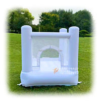 Usine en gros usage domestique oxford enfant en bas âge mini maison de rebond château blanc gonflable pour les enfants amusants
