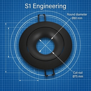 Support <span class=keywords><strong>de</strong></span> fixation encastré pour spots GU10 MR16, design cardan en aluminium réglable, pièces d'éclairage Intertek, <span class=keywords><strong>ampoule</strong></span> LED - Product Image 3