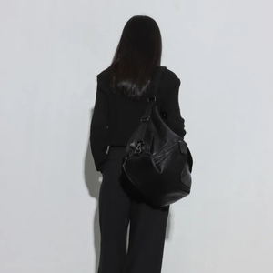 Sacs de messager de moto de luxe noir Vintage femmes sac à bandoulière simple concepteur grande capacité sacs à dos multifonctionnels - Product Image 2