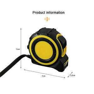 Ruban métallique noir orange avec logo personnalisé Outils en acier de taille cible métrique impériale MM Pinces à ruban métallique orange noir - Product Image 3