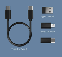 Kit de cable de carga y datos Usb C multifunción multipuerto 6 en 1 Kit de cable de carga de adaptador de teléfono de carga rápida de 60W para Phone15