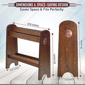 Support de rangement transfrontalier en bois pour selles, support de rangement pour selles de style western, support de rangement en bois massif pour selles de cheval, support de rangement intérieur en bois pour l'équitation - Product Image 3