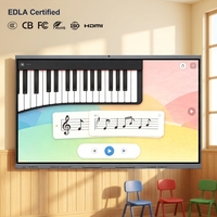 Tableau blanc interactif intelligent à écran tactile multi-touch 4K de 65/75/85 pouces, 40 points interactifs, pour l'éducation