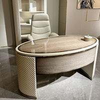 Table et chaise de bureau KMJ en bois pour la maison, le spa, l'hôtel, le bureau du PDG, du patron, du directeur, du gestionnaire, design de bureau