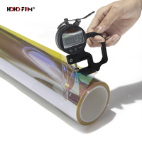 HOHOFILM Shop Dekorationsfolie Regenbogeneffekt 1,38x30m Dichroitische Fensterdekorationsfolie Dichroitische Fensterglasfolie Selbstklebend