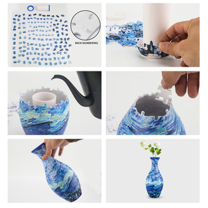 Puzzle 3D en forme de vase, modèle décoratif créatif à assembler soi-même pour adultes et enfants, décoration de bureau à domicile - Product Image 3