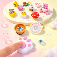 Porte-clés en forme de bouton de clavier mécanique imprimé en 3D, jouet anti-stress pour adultes, cadeau sensoriel portable pour la maison, le bureau et les voyages