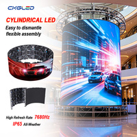 Écran LED de location P2.6 P2.9 500x500mm, mur vidéo, scène, salle de conférence, forme circulaire, écran LED flexible