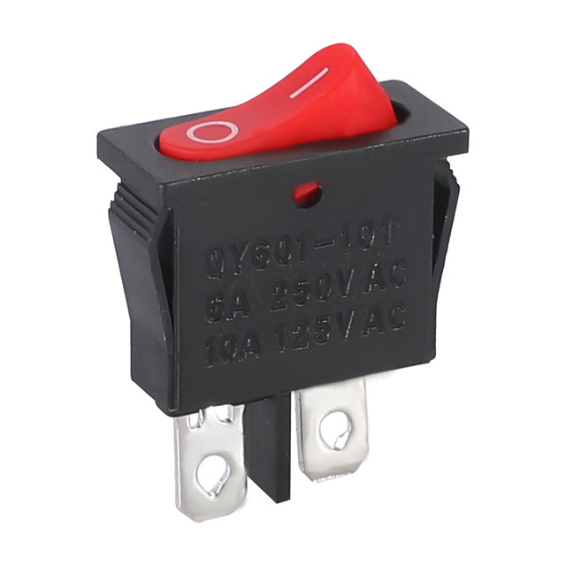 Feiben KCD Custom Switch Black Red 2-pin 2-speed 10A 250V Silver Contact Power Button
