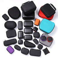 Vente en gros d'étui rigide en EVA avec logo personnalisé pour écouteurs de voyage boîte de rangement avec fermeture éclair pour câble de données numériques étuis à sacs en EVA