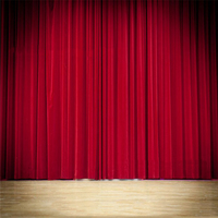 Rideaux de théâtre de scène en velours rouge prêts à l'emploi Types électriques manuels.