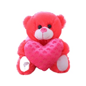 San valentino imbottito ti amo orsacchiotto <span class=keywords><strong>rosa</strong></span> con peluche a <span class=keywords><strong>cuore</strong></span> pieno di cotone PP personalizzabile - Product Image 1