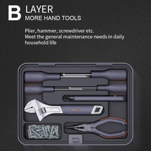 TTLTES X3-ABI Household Home Multifunctional Hand Tool Set Combination Testing Equipment <b>Collapsible</b> <b>Storage</b> Box TTLTES X3-ABI H - Product Image 2