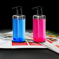 Bouteille pompe cylindrique rose en PET de 260 ml, distributeur de shampoing et de lotion, emballage cosmétique, impression de logo personnalisée, certifiée ISO9001