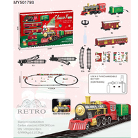 Cadeau de Noël 2026 très demandé : Jouet train de Noël avec fonction de pulvérisation, locomotive à piles avec son et lumière