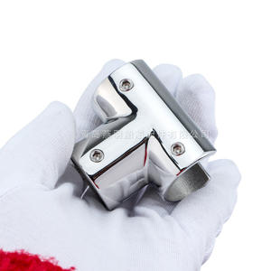 Conector en T Abierto de Acero Inoxidable 316 de 25 mm, Accesorio de Tubería de 90 Grados para Barandilla, Herraje Marino Esencial - Product Image 1