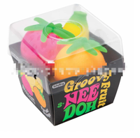 Nouveau jouet anti-stress Schylling Groovy Fruit Squeeze à récupération lente avec logo personnalisé en matériau TPR
