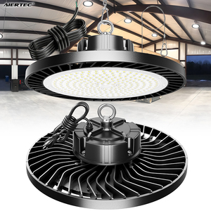 Lumière LED UFO High Bay 150W 200W 300W 130LM/W IP65 SMD3030 en aluminium, luminaire suspendu pour entrepôt, usine, éclairage industriel - Product Image 1