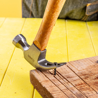 Marteau à griffes Deli Tool avec manche en bois, marteau multifonction pour retirer les clous