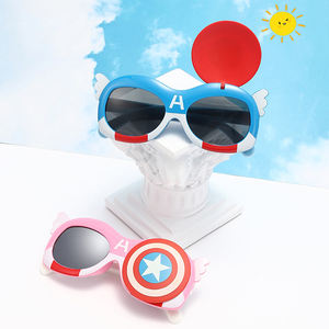 Летние новые модные детские Мультяшные солнцезащитные очки для мальчиков и девочек милые ветровые солнцезащитные очки с защитой от поляризации - Product Image 1