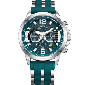 Orologio da Uomo <span class=keywords><strong>OTM</strong></span> in Lega con Quadrante Grande, Lancette Luminose, Impermeabile, Multifunzione, al Quarzo, Sportivo, con Cinturino in Gomma, Logo Personalizzabile - Product Image 5