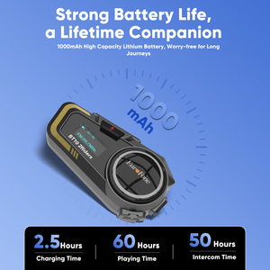 Casque <span class=keywords><strong>Bluetooth</strong></span> universel pour moto <span class=keywords><strong>Intercom</strong></span> 2 voies Partage de musique Son stéréo Meilleur casque Dispositif de communication pour moto - Product Image 3