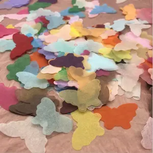Confeti de papel de seda de mariposa para decoración de fiesta de cumpleaños de boda