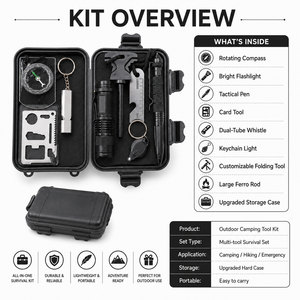 Caja <span class=keywords><strong>de</strong></span> Herramientas <span class=keywords><strong>de</strong></span> Supervivencia para Exteriores, para Campamento, Aventuras, Emergencias en el Automóvil y Viajes - Product Image 4