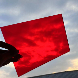 6mm/8mm/10mm Grosso Vermelho Perfurado Folha De Acrílico Painel De Vidro Orgânico para Displays Exposições Obras De Arte - Product Image 2