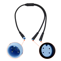 Cable adaptador de señal y alimentación de 2 pines macho a hembra para bicicleta eléctrica, 10A, ABS, para piezas de bicicleta eléctrica
