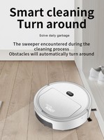 Robot aspirateur 3 en 1 rechargeable sans fil 1500pa pour la maison