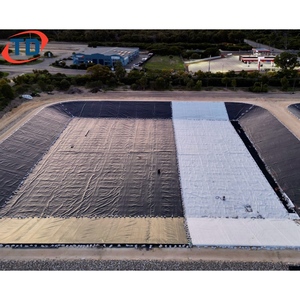 Geombrana <span class=keywords><strong>Liner</strong></span> kolam pertanian ikan hitam putih 1mm 45 HDPE Mil LDPE geombrane untuk cumi Saltern Mine Chlorella Pool - Product Image 1