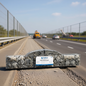 Canasta Gabion Gabius Extra Grande de Hierro Galvanizado Plateado para Barreras Acústicas en Construcción - Product Image 2