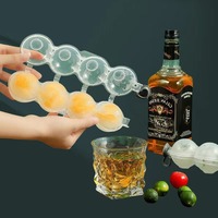 Moule à glaçons en silicone pour whisky, vente en gros, réutilisable, quatre cavités, pour bar