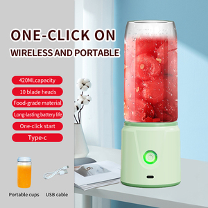 Échantillon Gratuit : Bouteille Mixeur Électrique Portable USB Rechargeable pour Jus, Smoothies, Exercice en Extérieur, Camping-Car, 420ml - Product Image 4