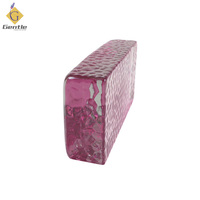 Khusus untuk Lobi, Kaca Bata Permukaan Sarang Lebah Warna Pink, Kaca Bata Dekoratif, Kaca Bata Dinding