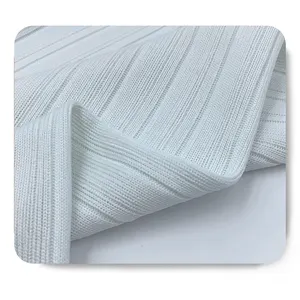 Wholesale High Quality 100% POLYESTER 220gsm polyester knit Wide bar rib fabric for sweater