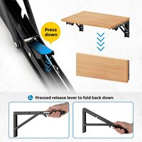 Supports muraux pliables, supports d'étagère repliables, utilisation DIY gain de place, pour bancs, tables, plans de travail, projets de garage
