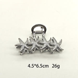 Pinces à cheveux en métal Ocean Element, en forme d'étoile de mer, de coquillage et de conque, pour femmes aux cheveux fins - Product Image 6